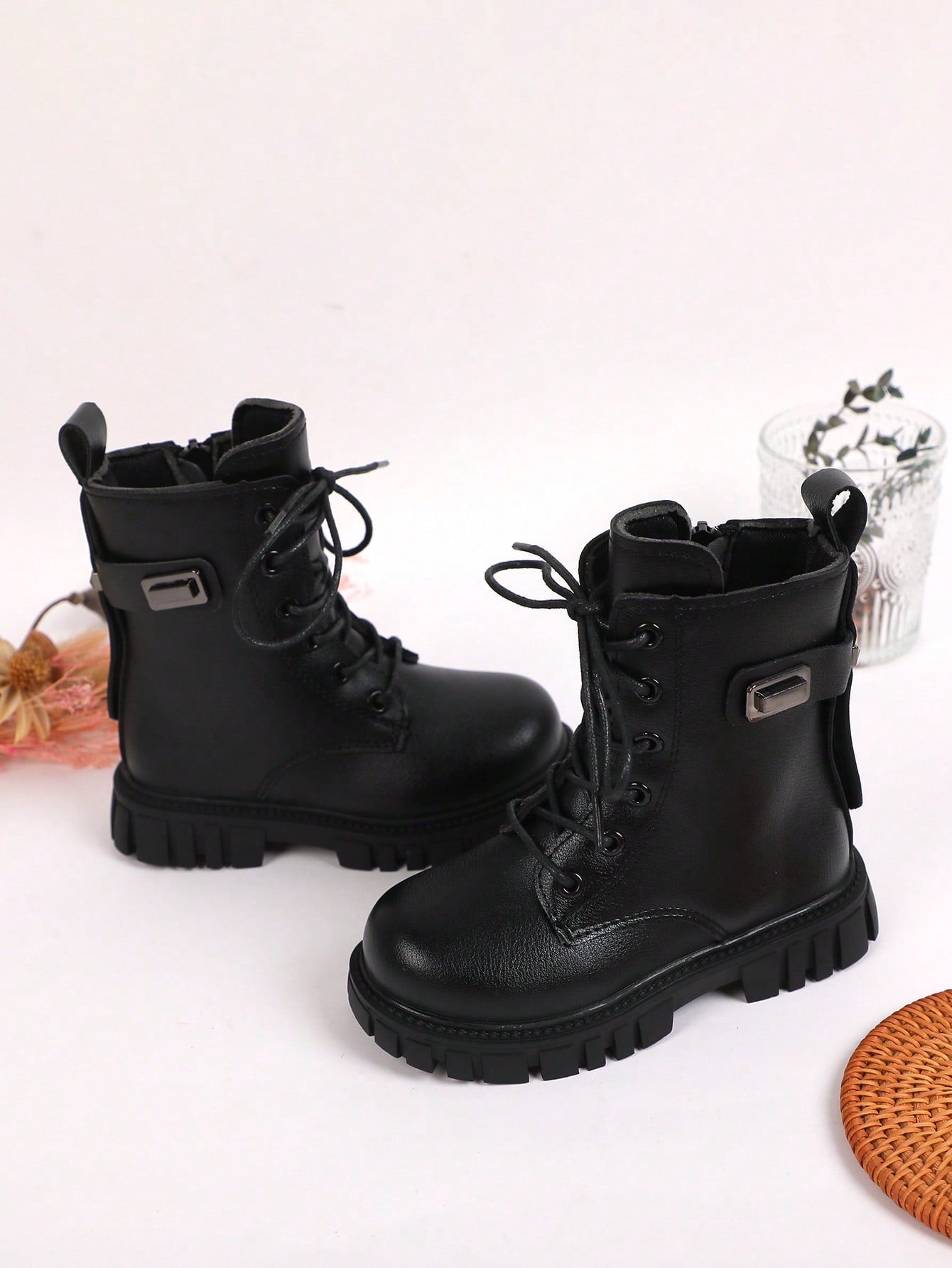 بوت شتوية للبنات للأطفال الأكبر ، بوت بأصبع دائري للأطفال ، بوت أميرة