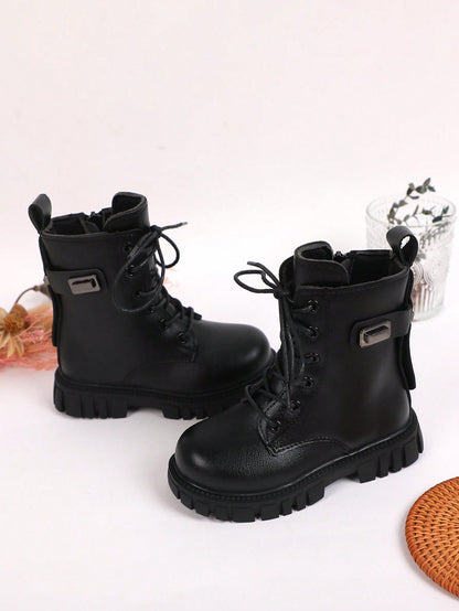 بوت شتوية للبنات للأطفال الأكبر ، بوت بأصبع دائري للأطفال ، بوت أميرة