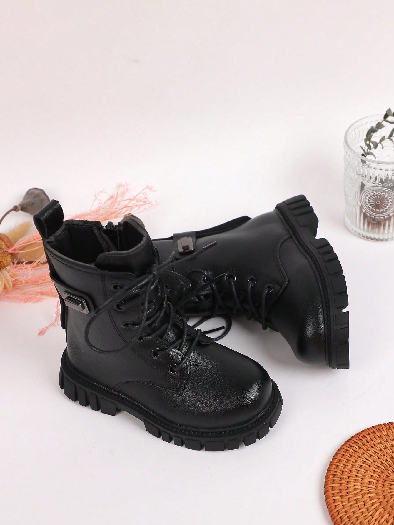 بوت شتوية للبنات للأطفال الأكبر ، بوت بأصبع دائري للأطفال ، بوت أميرة