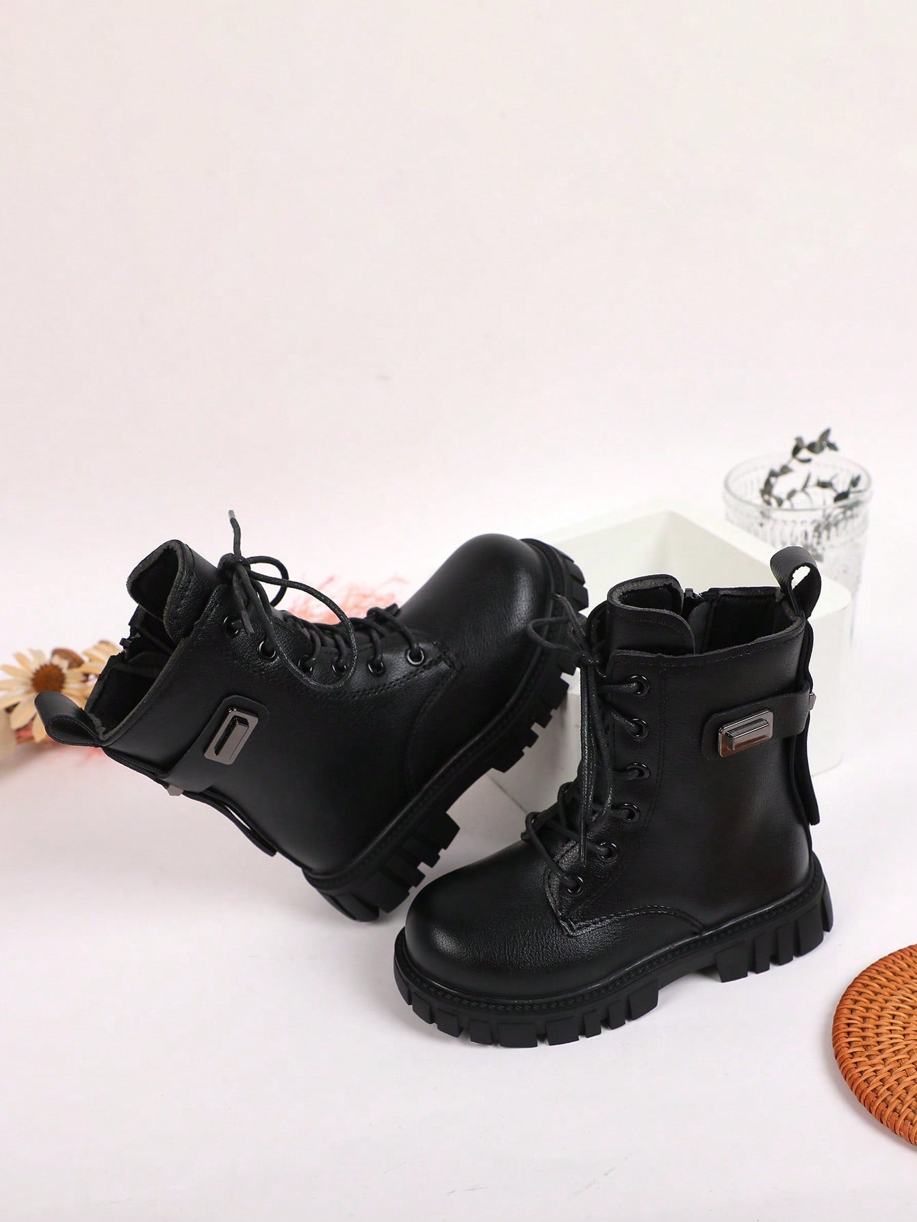 بوت شتوية للبنات للأطفال الأكبر ، بوت بأصبع دائري للأطفال ، بوت أميرة