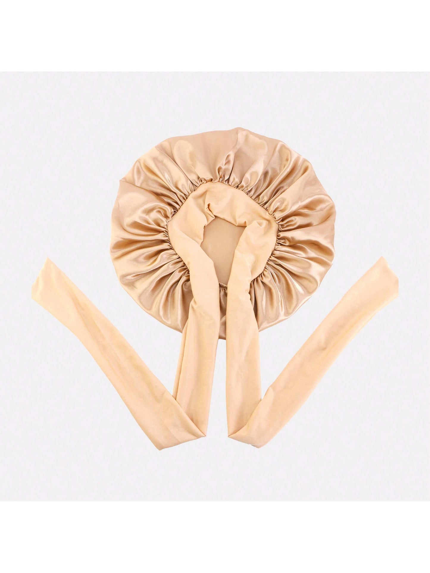 قبعة نوم واسعة مزينة بالشريط والعقدة للسيدات، بمقاس 36 سم، مزينة بشريط مطاطي شبيه بالحرير، لترويض الشعر، لبس الشعر الجميل، قبعة حريرية