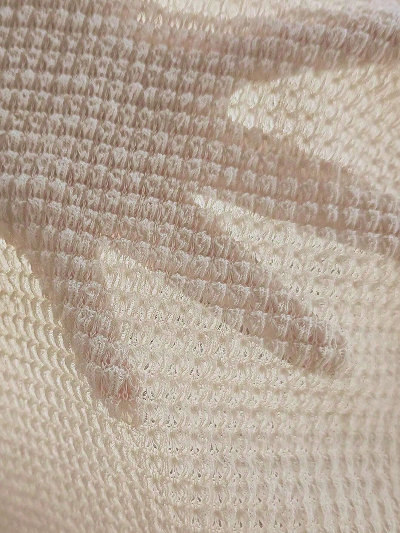 هودي ازرار نصف منخفض الاكتاف رباط مقاس كبير