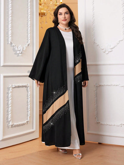 عبايات ترتر متباين اللون ألوان متباينة مقاس كبيربدون فستان الابيض