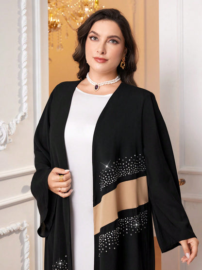 عبايات ترتر متباين اللون ألوان متباينة مقاس كبيربدون فستان الابيض