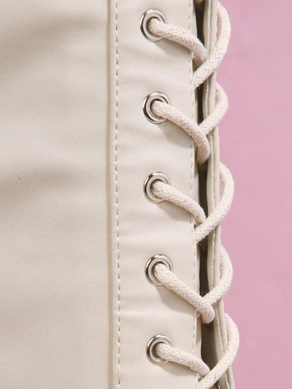 جزمة عسكرية جلد صناعي رباط باطن حذاء