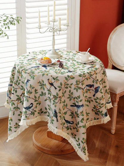 قطعة واحدة رومانسي طائر حياكة جاكار مستطيل مفارش طاولات للحفلة , غرفة العشاء , و ريفي منزل زخارف