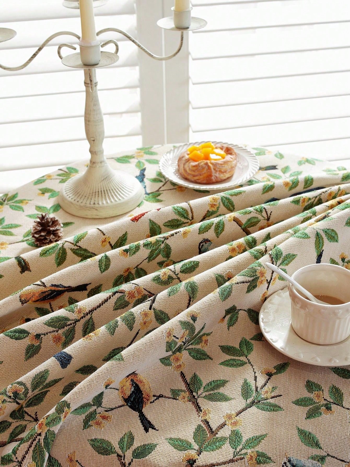 قطعة واحدة رومانسي طائر حياكة جاكار مستطيل مفارش طاولات للحفلة , غرفة العشاء , و ريفي منزل زخارف