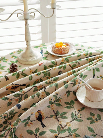 قطعة واحدة رومانسي طائر حياكة جاكار مستطيل مفارش طاولات للحفلة , غرفة العشاء , و ريفي منزل زخارف