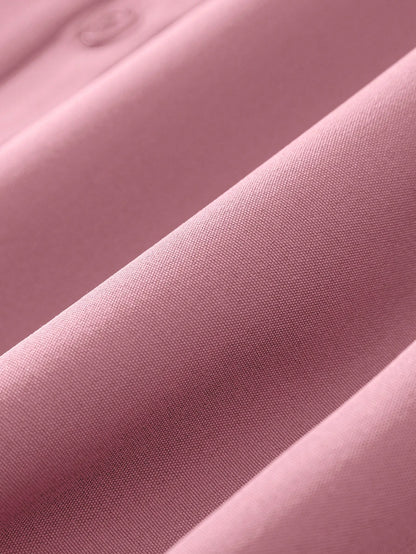 بلوزة اكمام بشريط ملتف ياقة مفتوح أزرار أمامية مقاس كبير