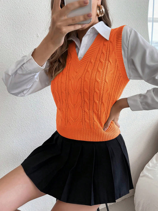 صدرية ثقيلة منسوج مضفور قطعة واحدة