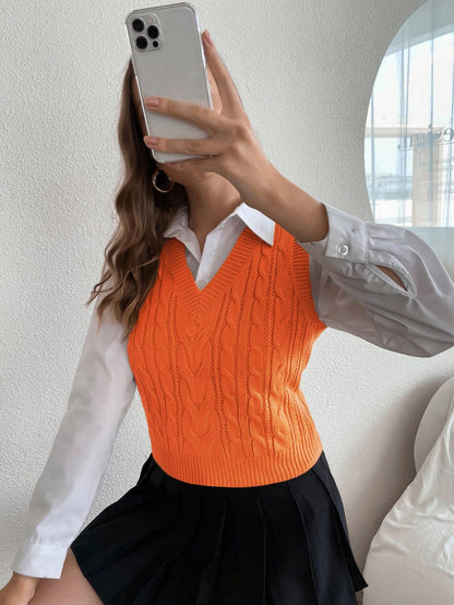 صدرية ثقيلة منسوج مضفور قطعة واحدة