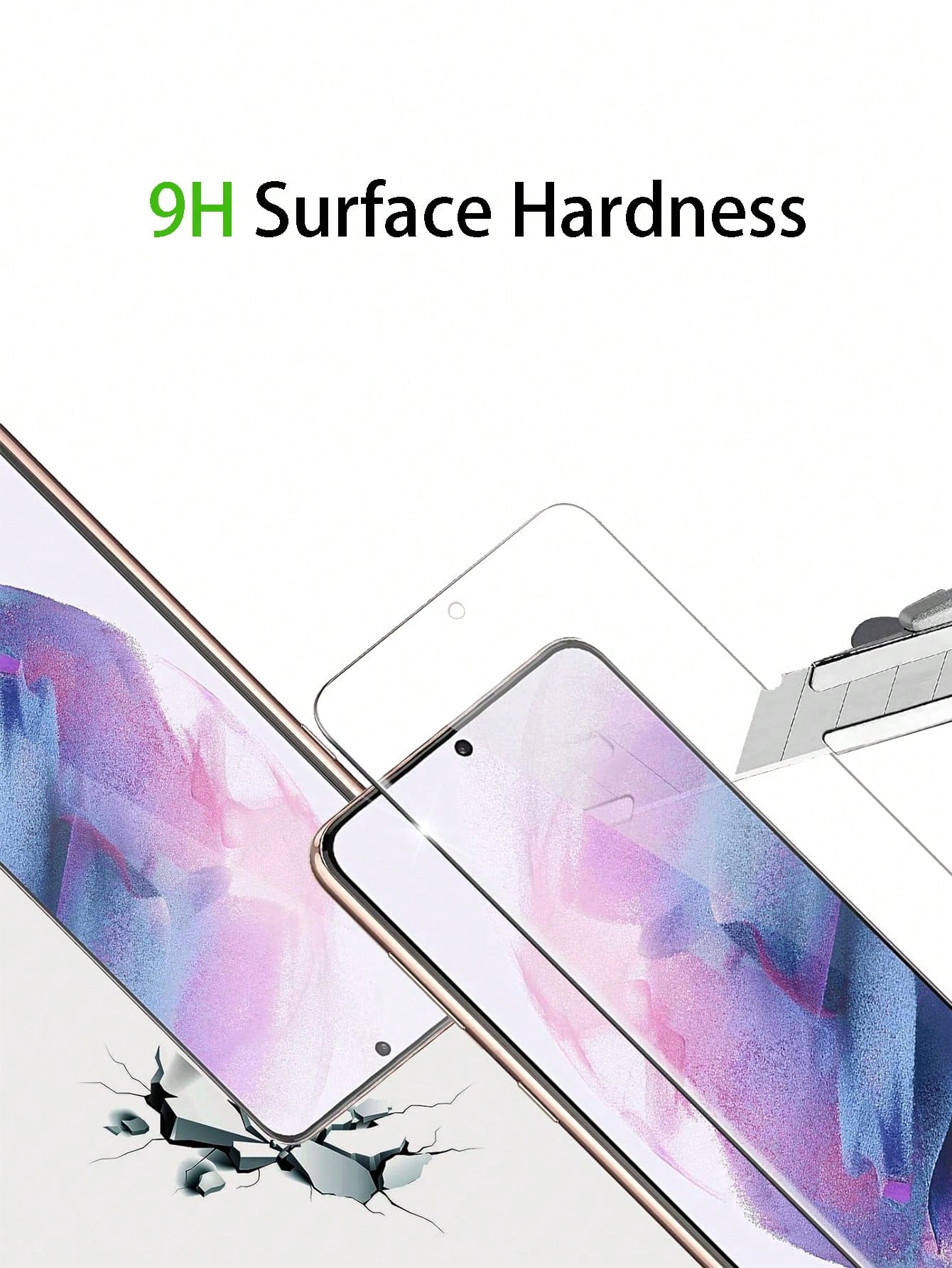 محمي الشاشة من الزجاج المقسى عالي الدقة 3 قطع متوافق مع سامسونج