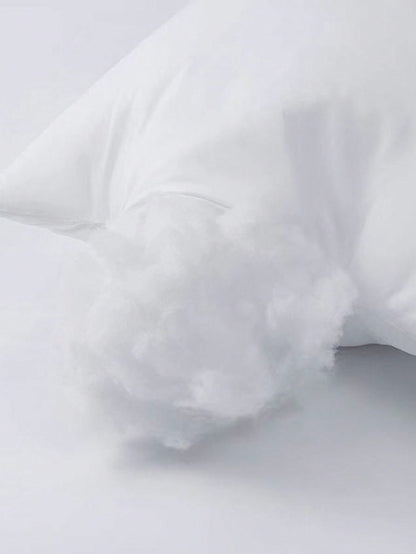 وسادة تزيينية بيضاء بتصميم عصري ذات ألياف بوليستر مستطيلة مرنة جدًا، نواة وسادة وسادة قطنية للاستخدام المنزلي والمكتبي والتخييم والأسرّة، أغطية وسادات