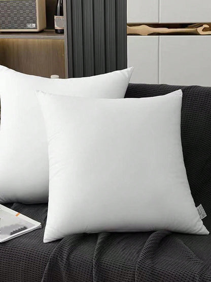 وسادة تزيينية بيضاء بتصميم عصري ذات ألياف بوليستر مستطيلة مرنة جدًا، نواة وسادة وسادة قطنية للاستخدام المنزلي والمكتبي والتخييم والأسرّة، أغطية وسادات