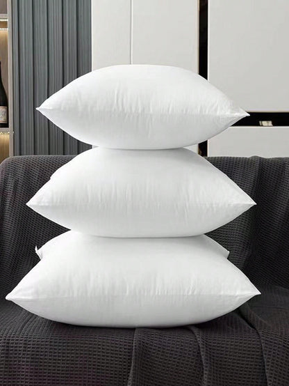 وسادة تزيينية بيضاء بتصميم عصري ذات ألياف بوليستر مستطيلة مرنة جدًا، نواة وسادة وسادة قطنية للاستخدام المنزلي والمكتبي والتخييم والأسرّة، أغطية وسادات