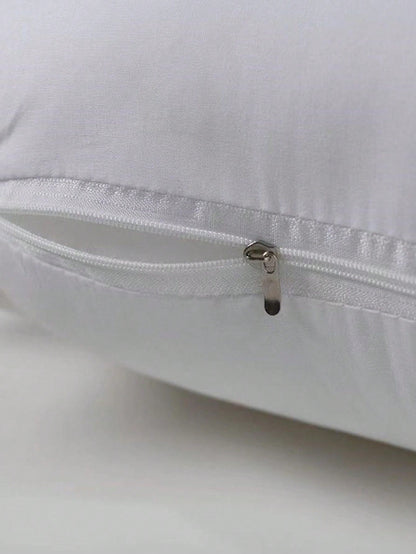 وسادة تزيينية بيضاء بتصميم عصري ذات ألياف بوليستر مستطيلة مرنة جدًا، نواة وسادة وسادة قطنية للاستخدام المنزلي والمكتبي والتخييم والأسرّة، أغطية وسادات