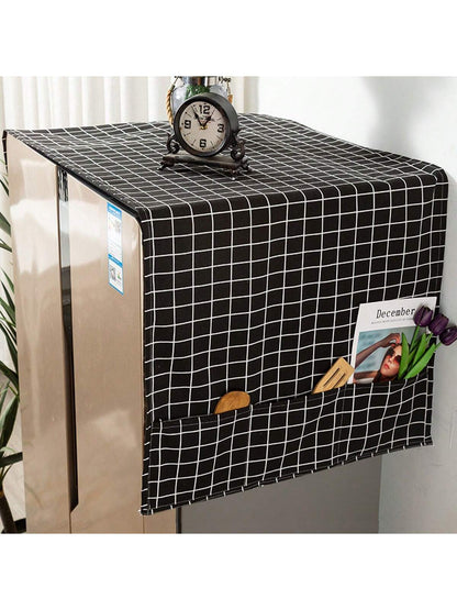 غطاء غبار جانبي أبيض وأسود بسيط