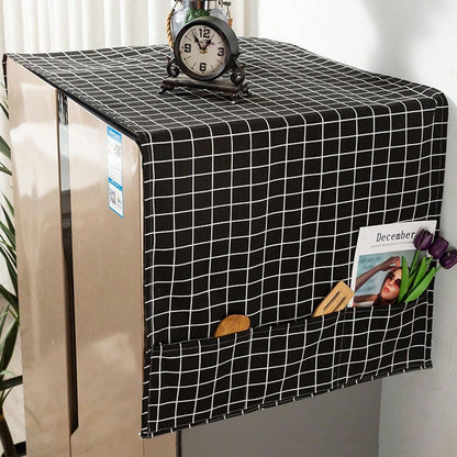 غطاء غبار جانبي أبيض وأسود بسيط