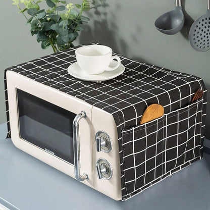 غطاء غبار جانبي أبيض وأسود بسيط