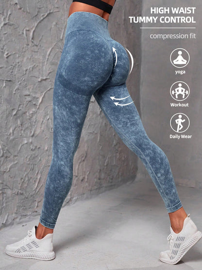 طماق رياضي صبغ متعادل تحكم البطن