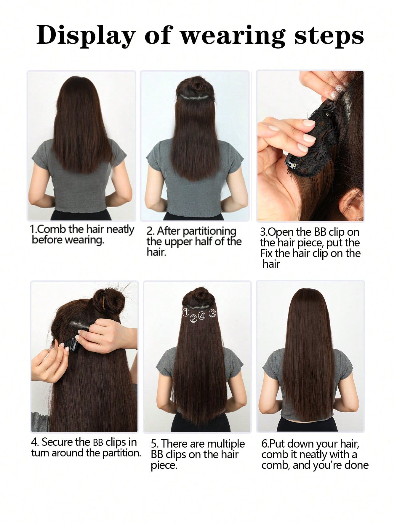 إضافات للشعر يتم تثبيتها بالكلبس - 7 قطع 24 بوصة - تمديدات شعر مائية للنساء بأطوال كاملة من الشعر الاصطناعي باروكة