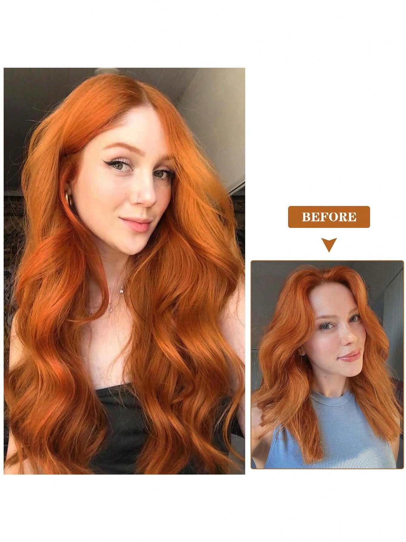 إضافات للشعر يتم تثبيتها بالكلبس - 7 قطع 24 بوصة - تمديدات شعر مائية للنساء بأطوال كاملة من الشعر الاصطناعي باروكة