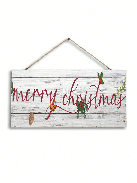 قطعة عيد الميلاد ريفي خشبي معلق جدار علامة