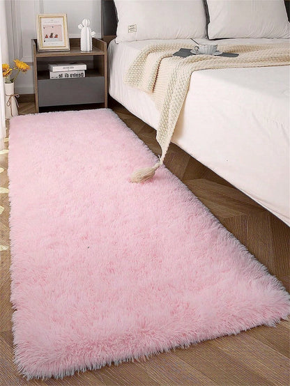 سجادة Pv ناعمة للغاية بشعر طويل و قابلة للغسل قطعة واحدة، مناسبة لغرفة الأطفال والغرفة المعيشي