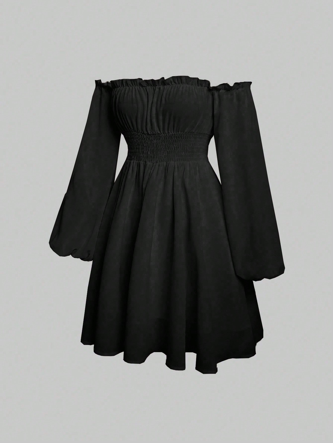 فستان مكشوف الكتف أكمام فانوس