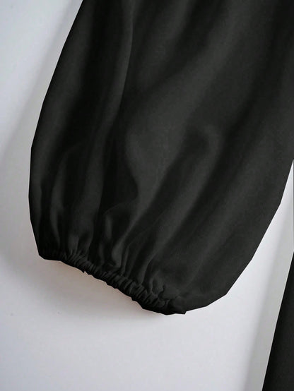 فستان مكشوف الكتف أكمام فانوس