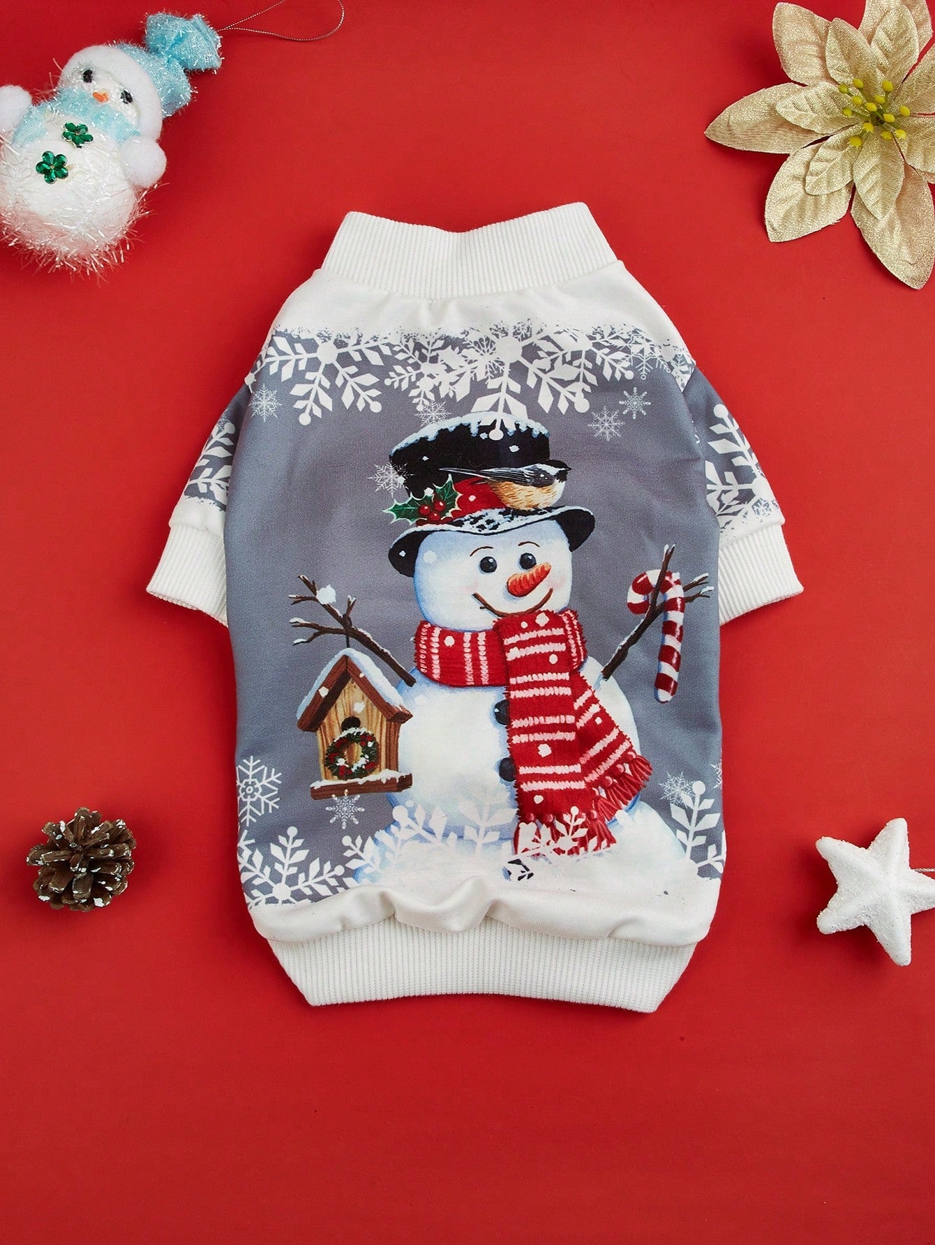 البلوز طباعة عيد الميلاد ثلج