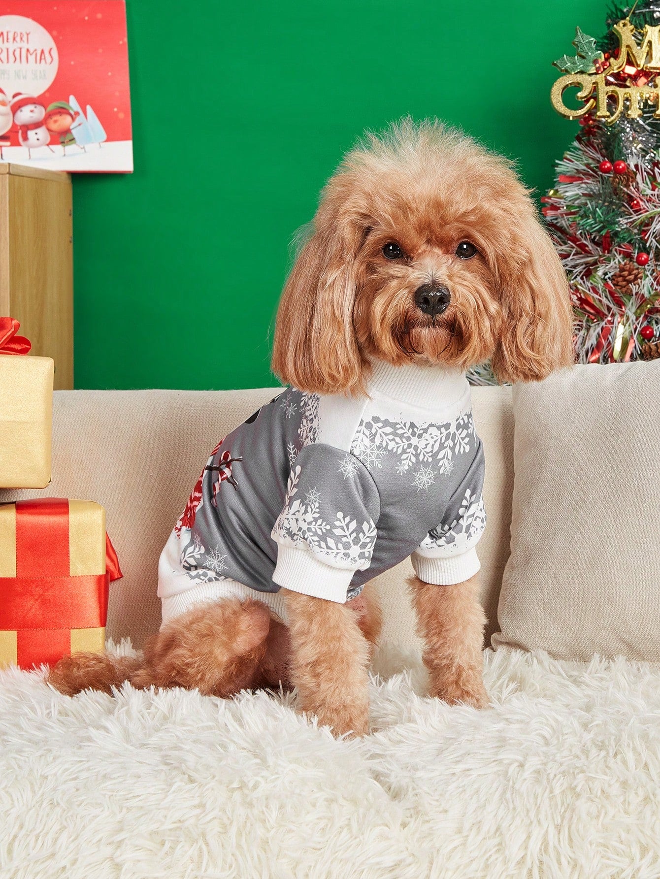 البلوز طباعة عيد الميلاد ثلج