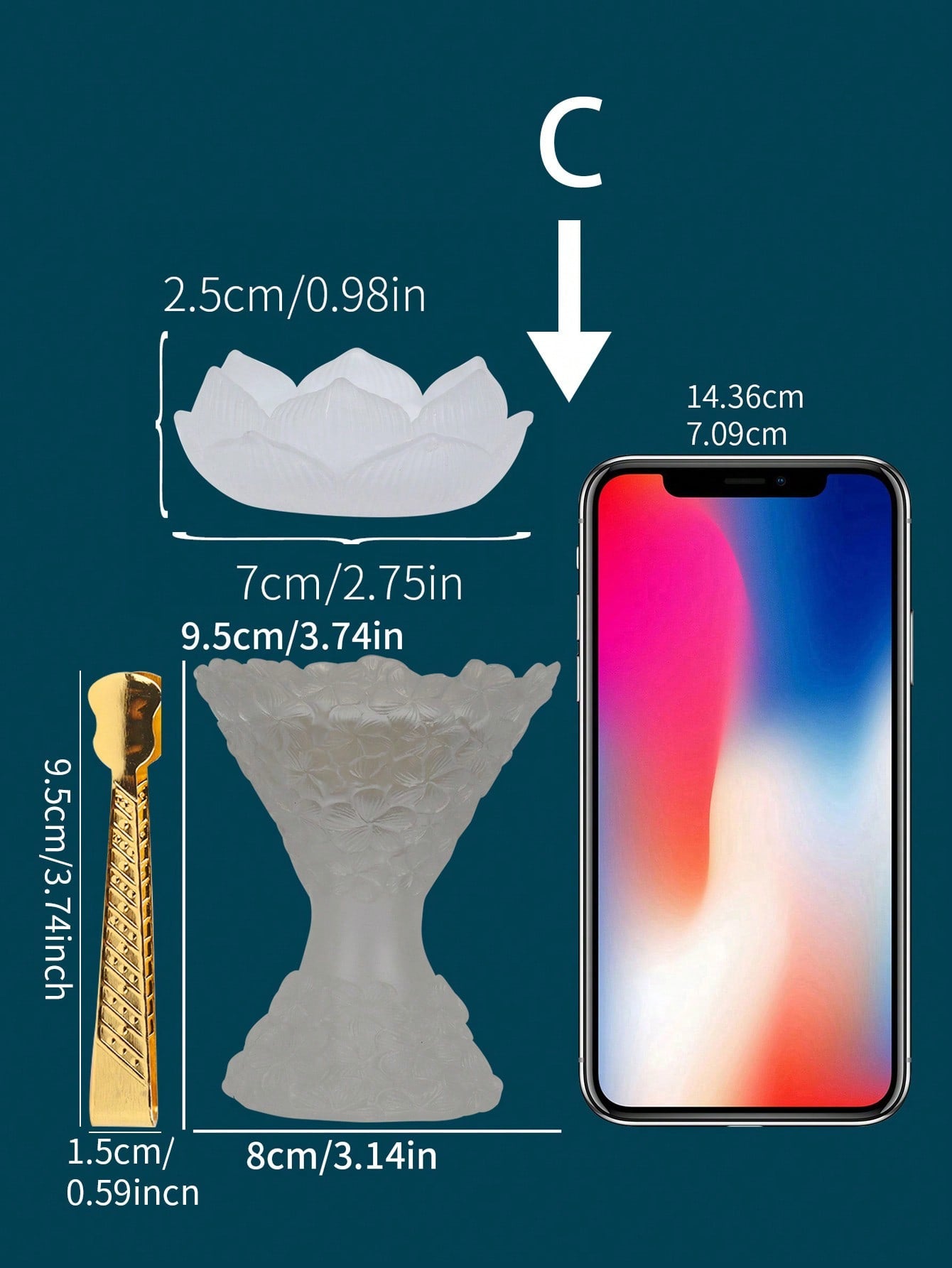 طقم مبخرة ومشابك بتصميم زهور، حامل بخور بوليريسين منقوش على شكل وردة لديكور المنزل 3 قطع