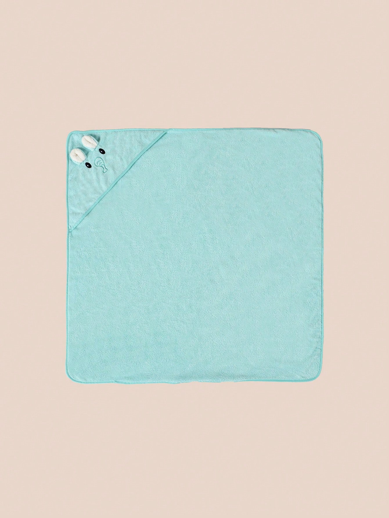 منشفة طفل مصنوعة من الصوف القطني المرجاني مع غطاء للرأس