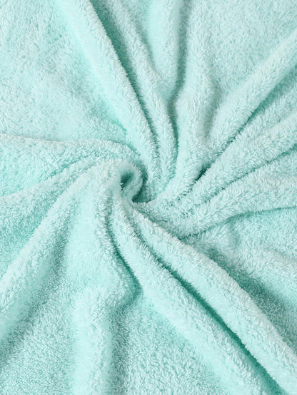 منشفة طفل مصنوعة من الصوف القطني المرجاني مع غطاء للرأس