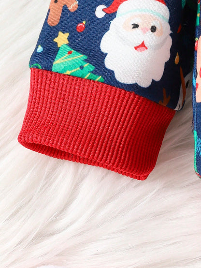 سويت شيرت وبنطال رياضي بطباعة عيد الميلاد