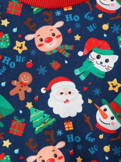 سويت شيرت وبنطال رياضي بطباعة عيد الميلاد