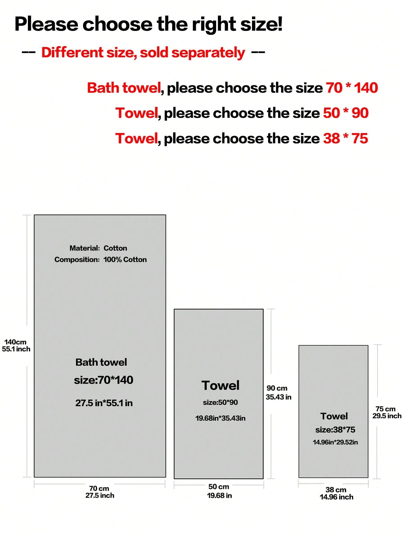 قطعة واحدة (خفيفة الوزن) منشفة حمام/وجه، ناعمة