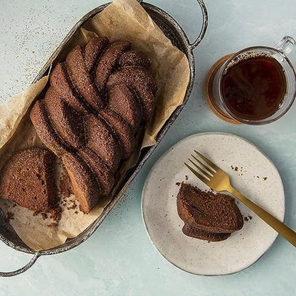 مقلاة خبز توست مستطيلة الشكل باللون الرمادي