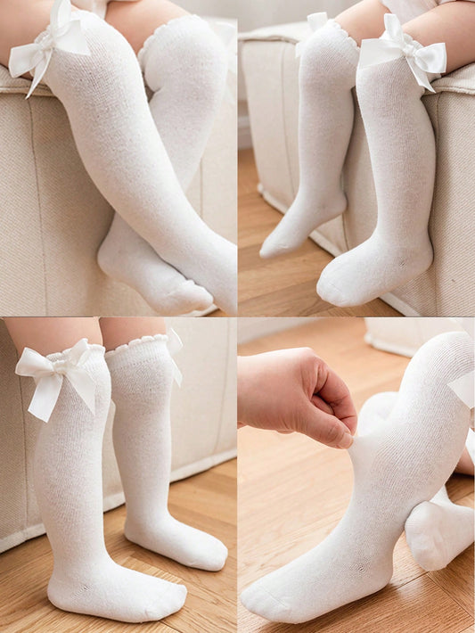 جوارب أطفال مخططة مكسيكيات بربطة عقدة و قسم علوي فوق المركبة