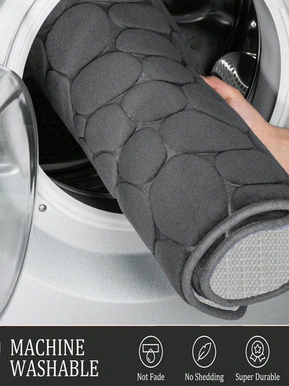 سجادة حمام مزخرفة بالحصى و وسادة رغوة الذاكرة و سجادة حمام قابلة للغسل و سجادة حمام مزخرفة بالحجر