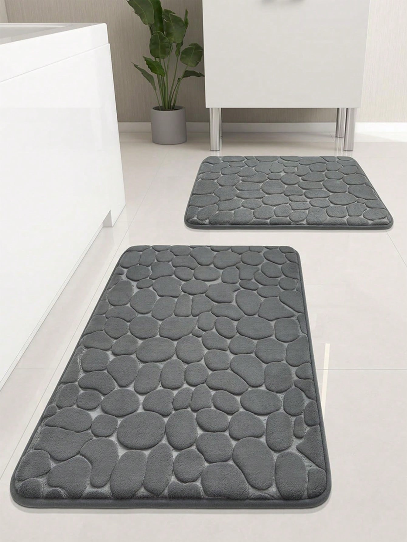 سجادة حمام مزخرفة بالحصى و وسادة رغوة الذاكرة و سجادة حمام قابلة للغسل و سجادة حمام مزخرفة بالحجر