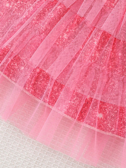 للبنات الصغار عقدة الفراشة أمامية صدرية كامي & شبكي شامل تنورة