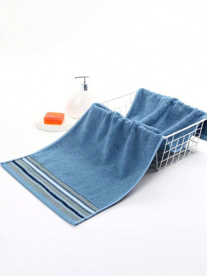 مناشف واسعة من ألياف الخيزران مع خطوط عريضة ناعمة جداً وماصة للاستخدام المنزلي