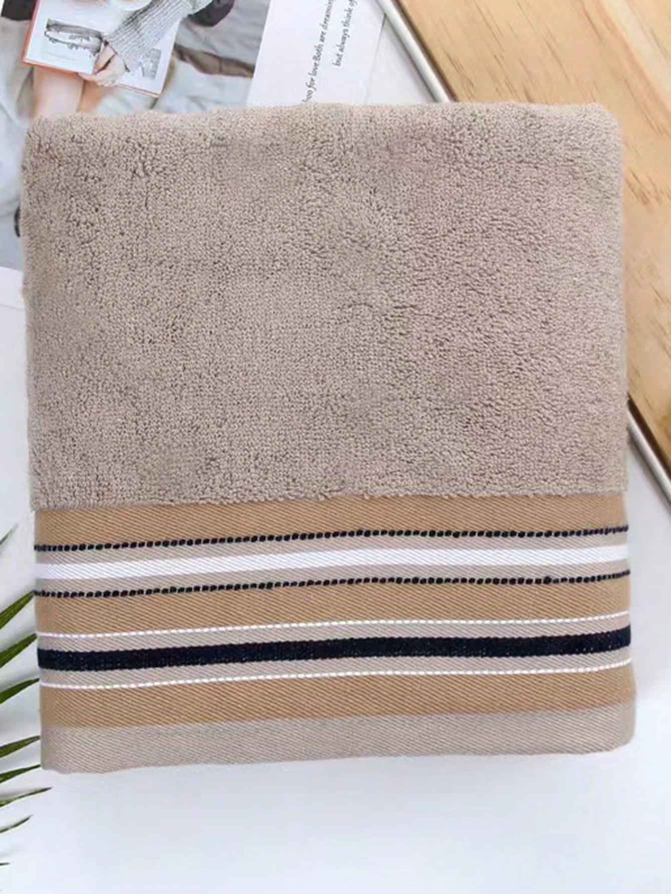 منشفة إمتصاصية ناعمة إضافية من ألياف الخيزران بخطوط واسعة لغسل الوجه والاستحمام، سميكة وجافة بسرعة، خالية من الكتان، مجموعة للجنسين للأشخاص الكبار للاستخدام المنزلي، قطعة واحدة للوجه أو قطعة واحدة للحمام، أو مجموعة من قطعة واحدة للوجه وقطعة واحدة للحمام