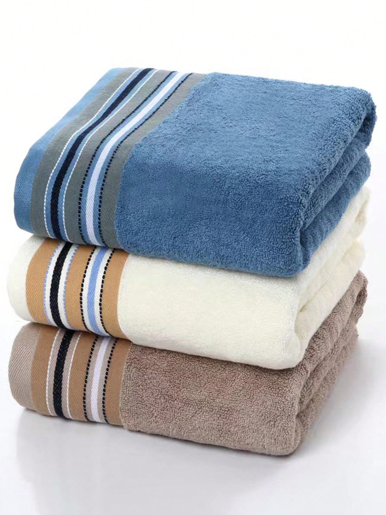 منشفة إمتصاصية ناعمة إضافية من ألياف الخيزران بخطوط واسعة لغسل الوجه والاستحمام، سميكة وجافة بسرعة، خالية من الكتان، مجموعة للجنسين للأشخاص الكبار للاستخدام المنزلي، قطعة واحدة للوجه أو قطعة واحدة للحمام، أو مجموعة من قطعة واحدة للوجه وقطعة واحدة للحمام