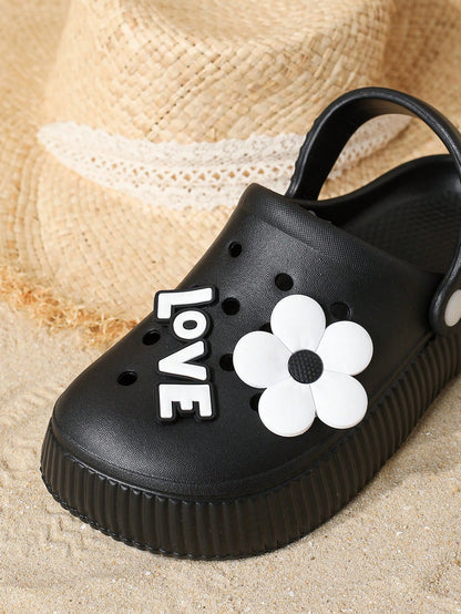 نعل شبشب نسائية بإطلالة مفتوحة على الأصابع و كعب سميك ، عصرية ، مريحة ، لا تنزلق ، مناسبة للشاطئ و الأنشطة الخارجية ، مصنوعة من إيفا