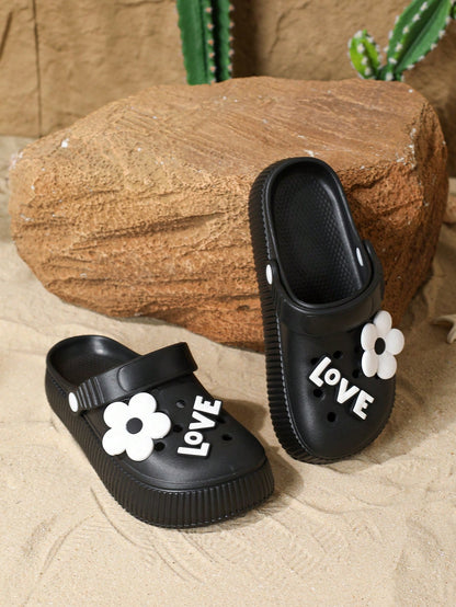 نعل شبشب نسائية بإطلالة مفتوحة على الأصابع و كعب سميك ، عصرية ، مريحة ، لا تنزلق ، مناسبة للشاطئ و الأنشطة الخارجية ، مصنوعة من إيفا