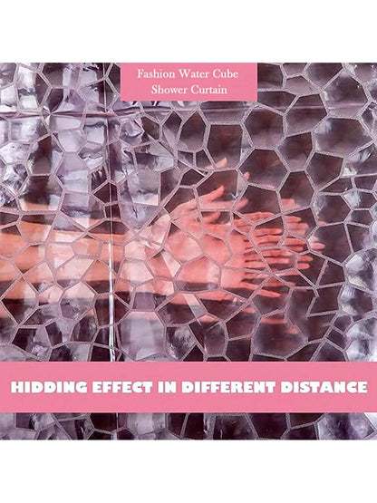 ستارة استحمام شفافة وردية