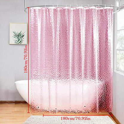 ستارة استحمام شفافة وردية